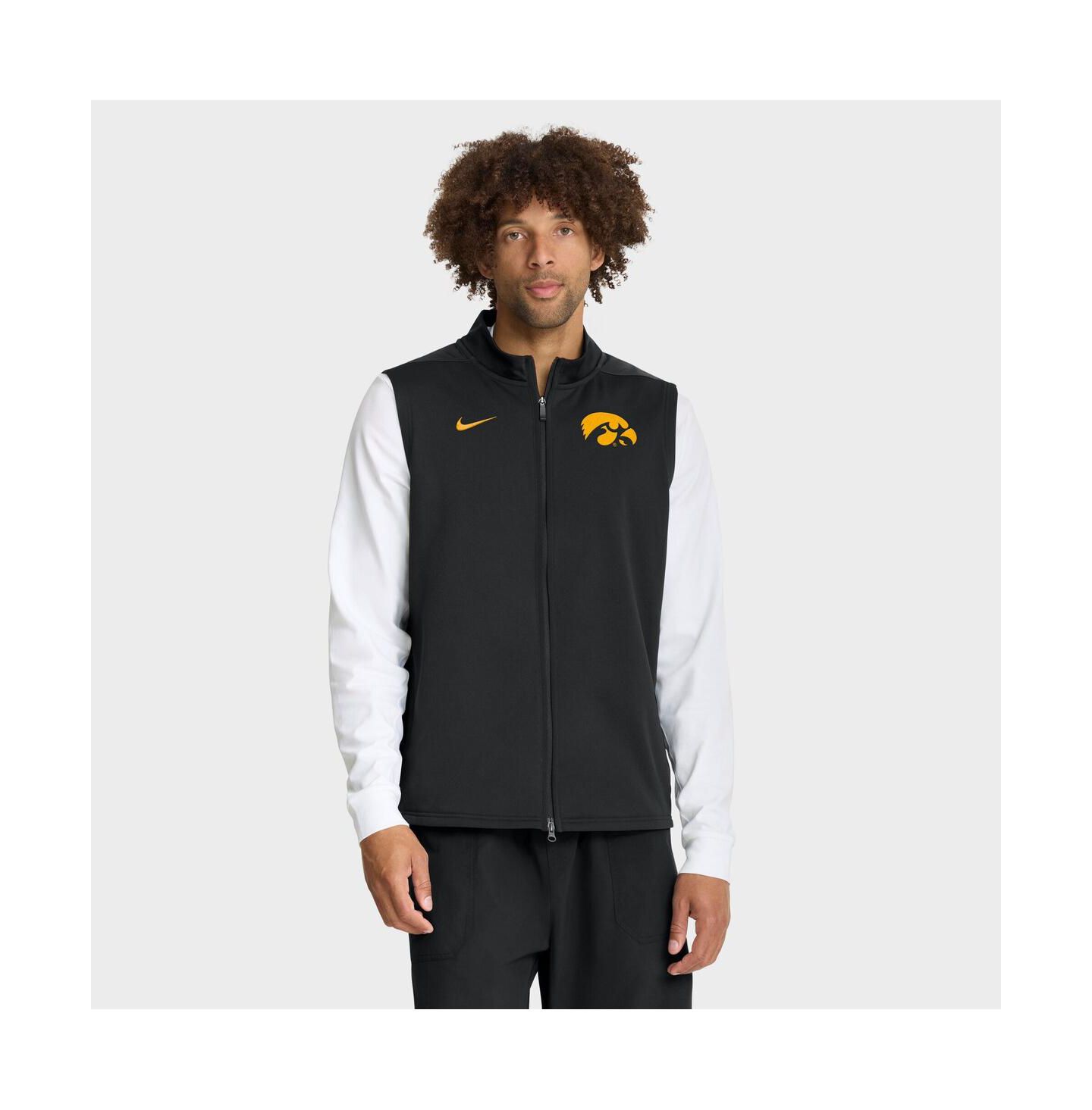 Мужской жилет Nike Black Iowa Hawkeyes Primetime Victory Performance Full-Zip Vest — фото 1