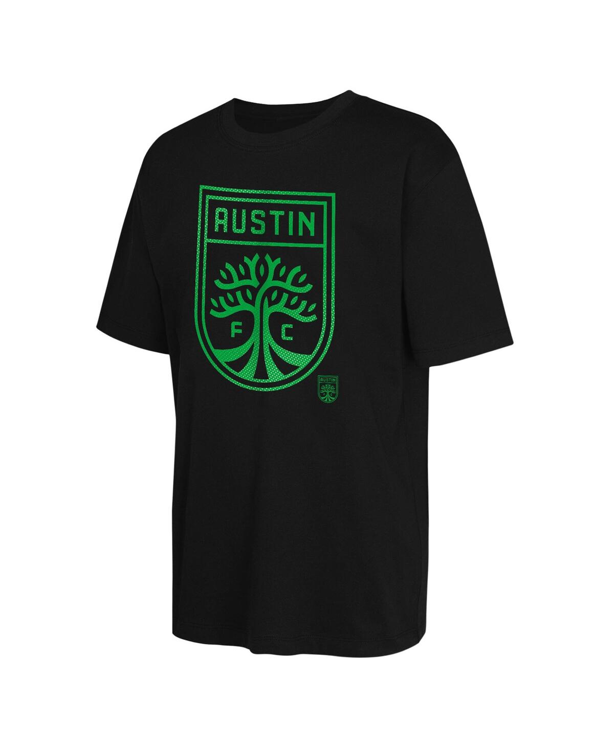 Outerstuff Big Boys And Girls 2-pack Black/tan Austin Fc Triple Dip Long Sleeve And Short Sleeve T-shirt Set In Black