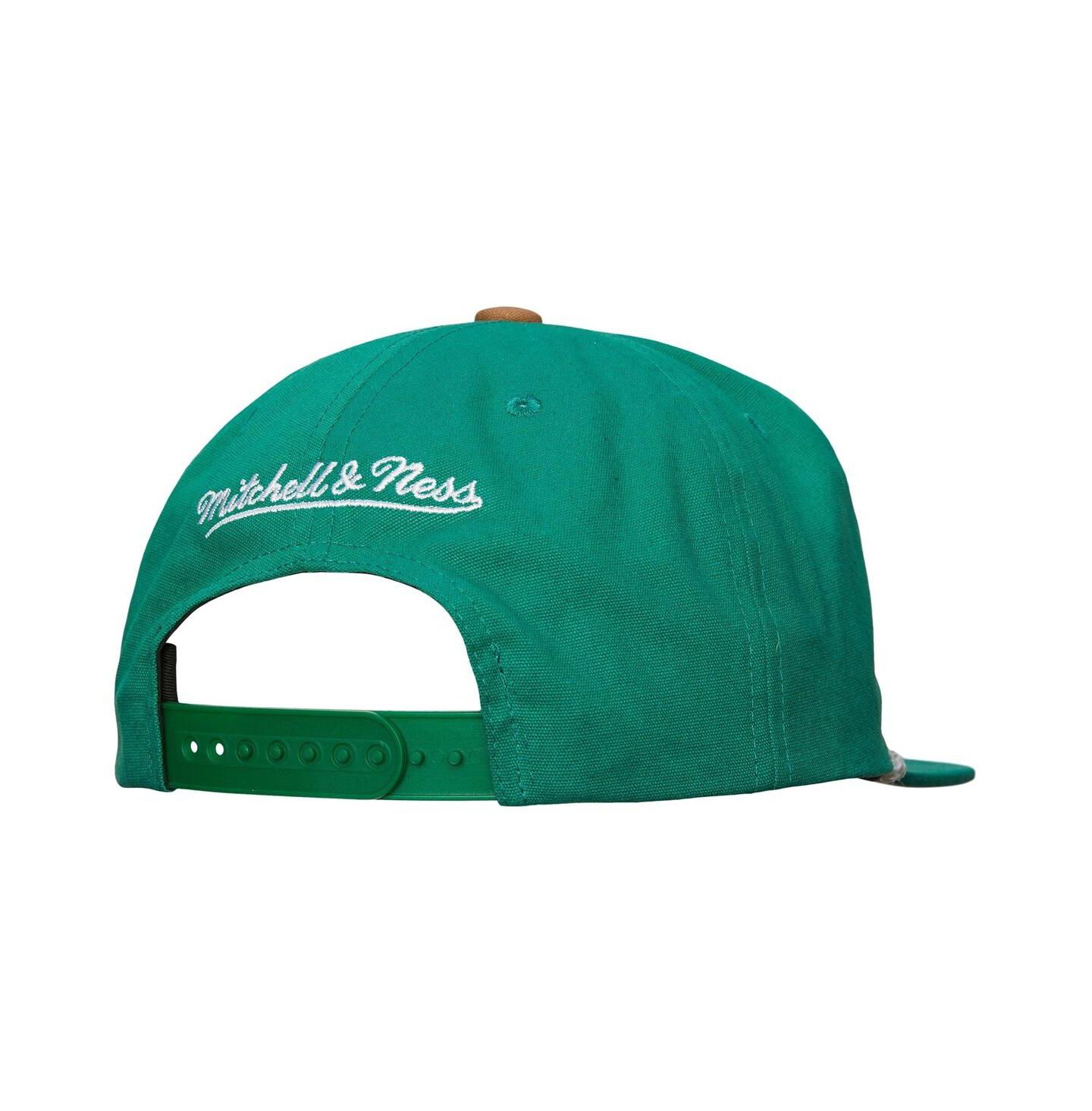 Мужская кепка Mitchell & Ness Kelly Green Boston Celtics Ascend Deadstock Snapback Hat — фото 2