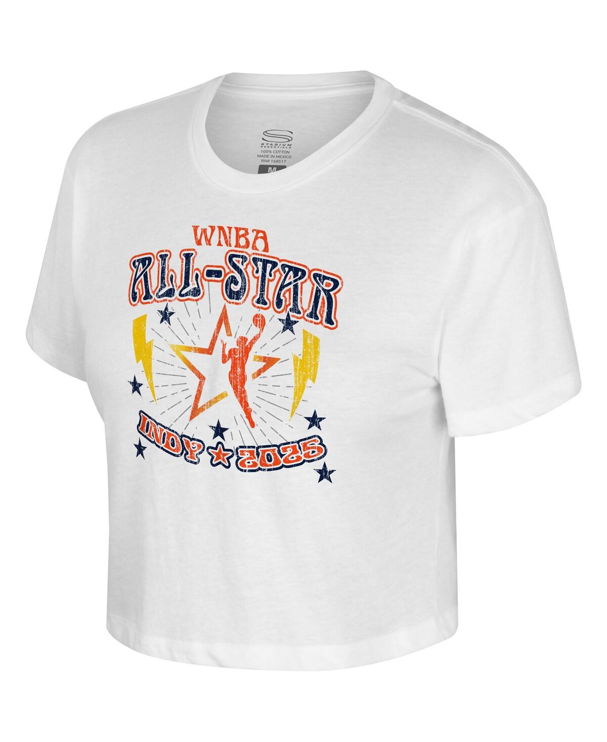 Stadium Essentials White 2025 Wnba All-star Game The Road Cropped T-shirt In White