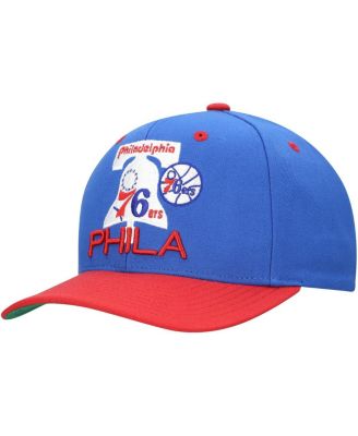 Mitchell & Ness - Men's Royal Philadelphia 76ers All In 2.0 Pro Crown Snapback Hat