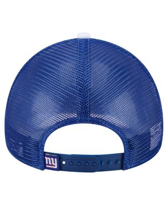 Big Boys and Girls Royal New York Giants Sport Night Color Block 9FORTY A-Frame Trucker Adjustable Hat