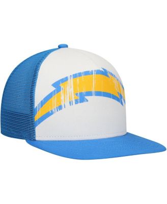Big Boys and Girls White/Powder Blue Los Angeles Chargers Distressed 9FIFTY A-Frame Snapback Hat