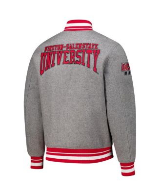 Men's Heather Gray Winston-Salem State Rams Crest Wool Full-Zip Jacket