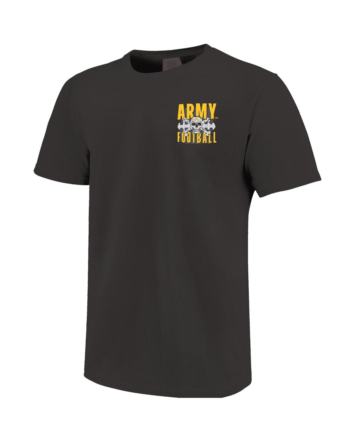 Image One Men's And Women's Graphite Army Black Knights Skull Beat Navy Football T-shirt In Gray