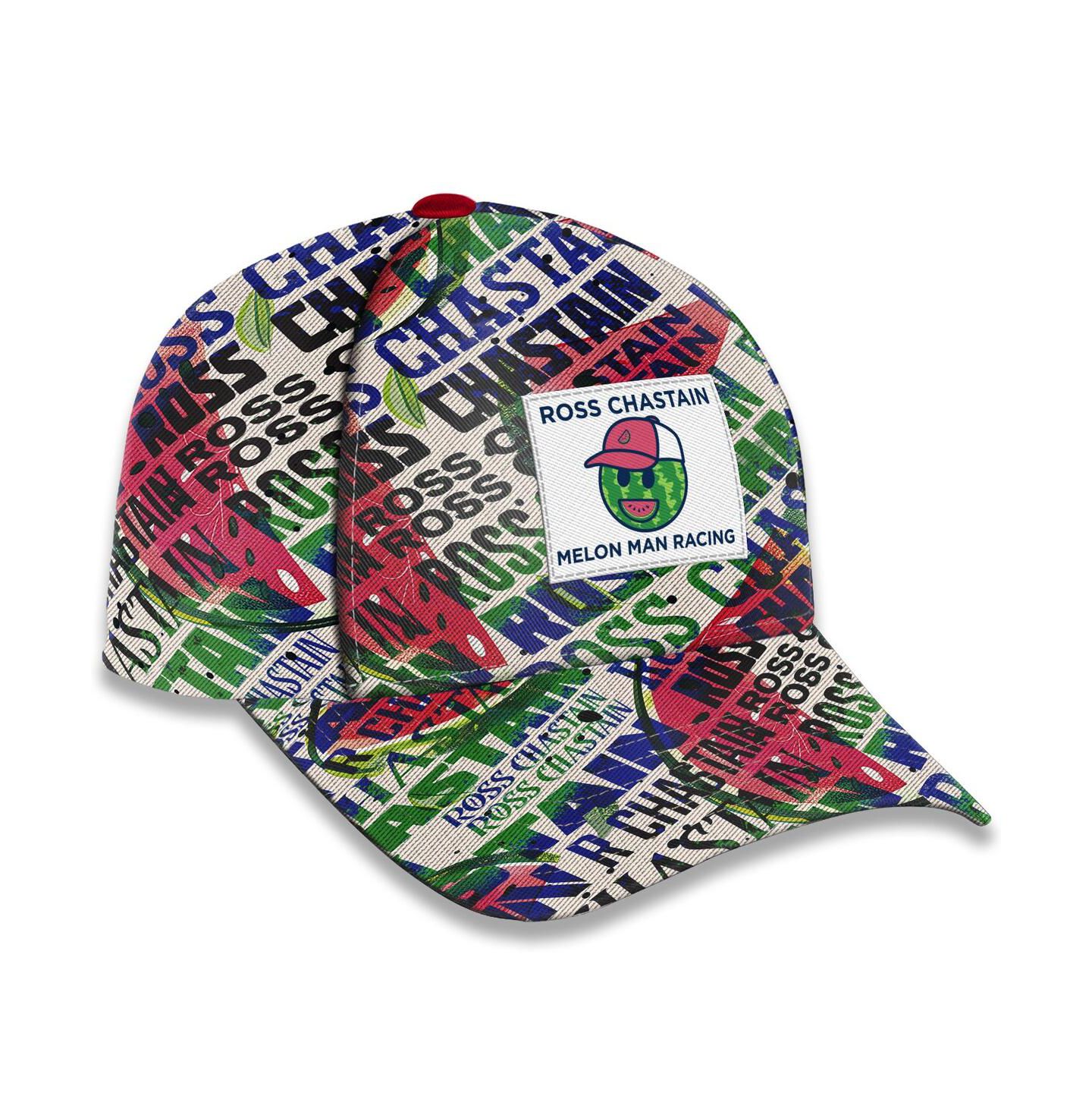 Мужская кепка Trackhouse Racing Team Collection White Ross Chastain Sublimated Melon Man Adjustable Hat — фото 3