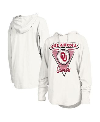 Pressbox - Women's White Oklahoma Sooners San Bruno Hoodie Long Sleeve T-Shirt