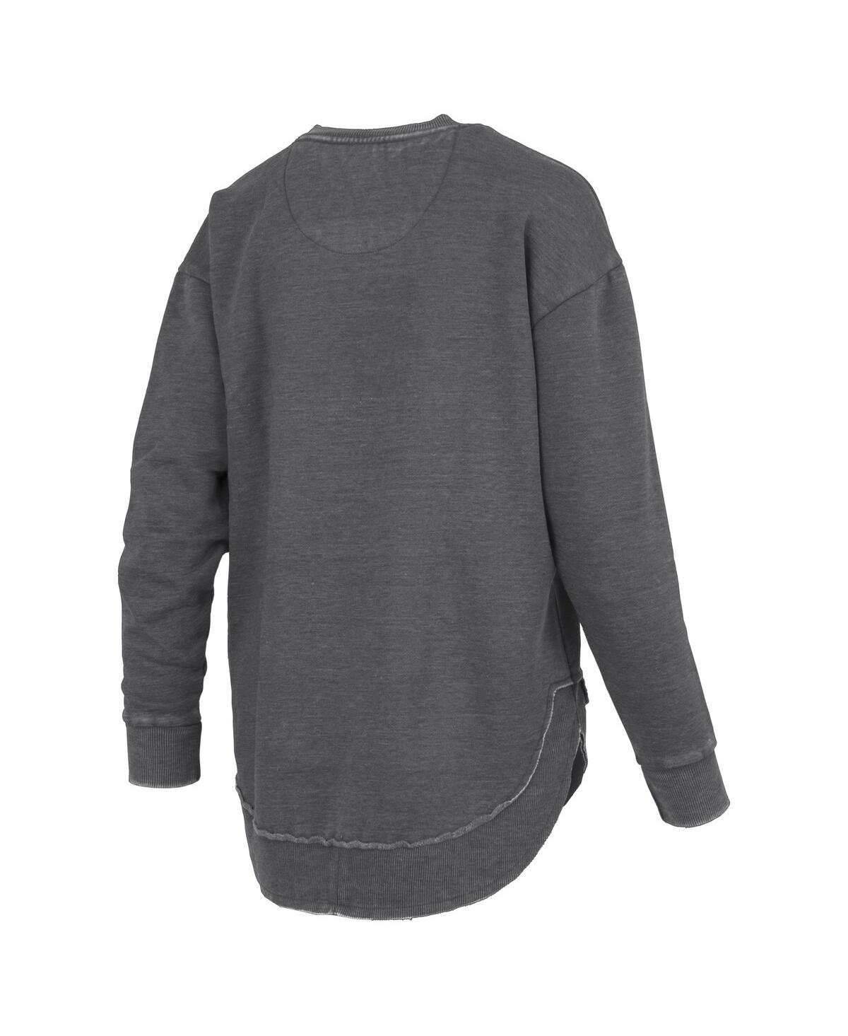Pressbox Black Purdue Boilermakers Westin Poncho V-neck Pullover Sweatshirt In Gray