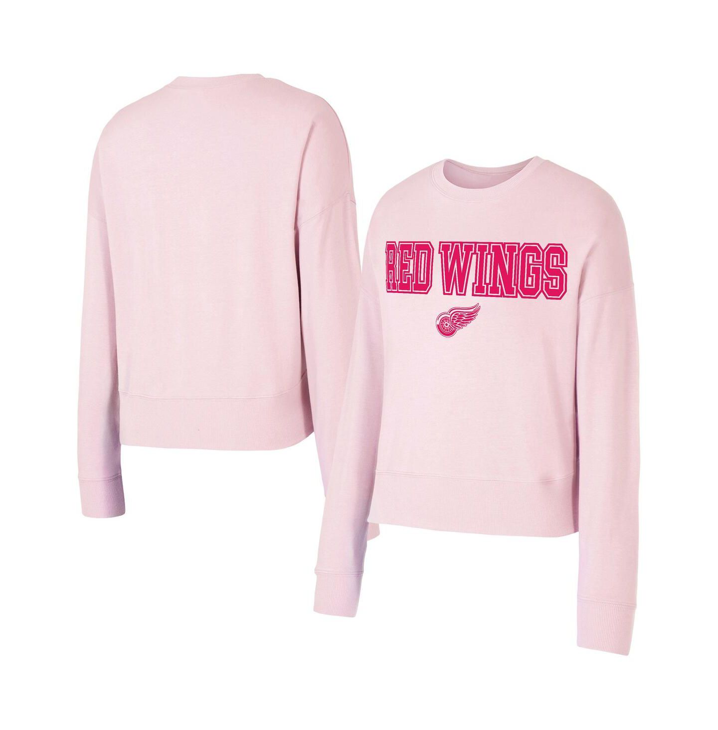 Женская толстовка Concepts Sport Pink Detroit Red Wings Tonal Pullover Tri-Blend — фото 1