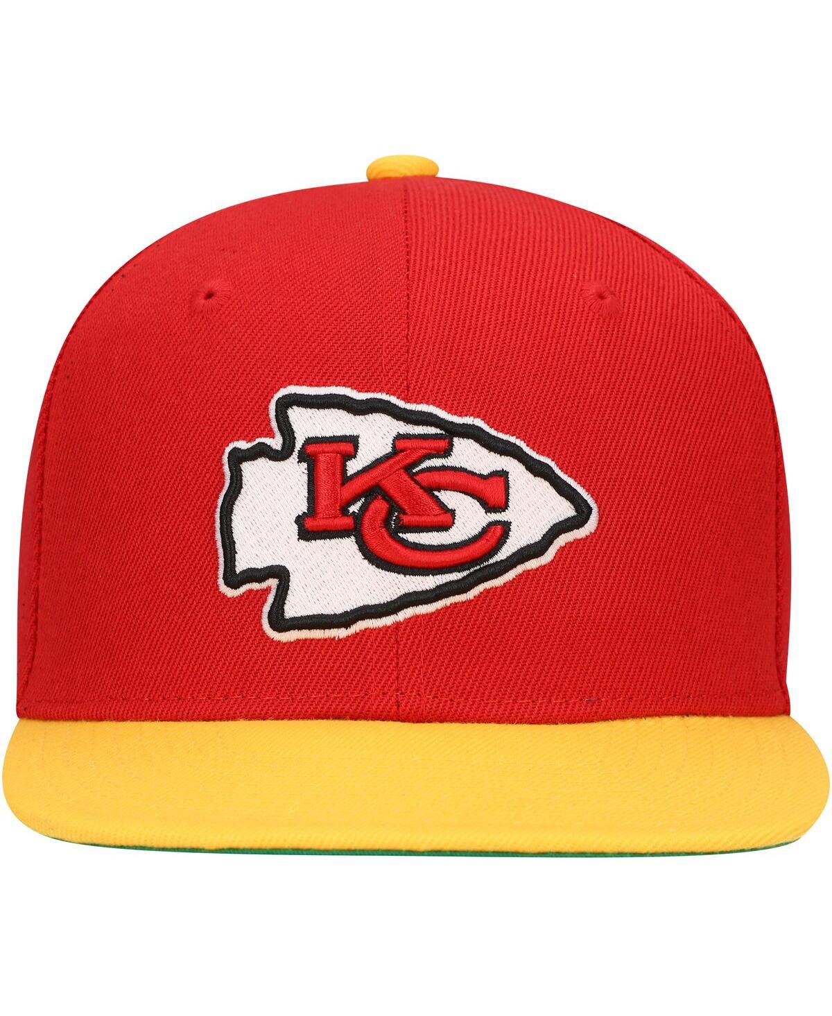 Mitchell & Ness Big Boys And Girls Red Kansas City Chiefs Team Two-tone Snapback Hat In Red