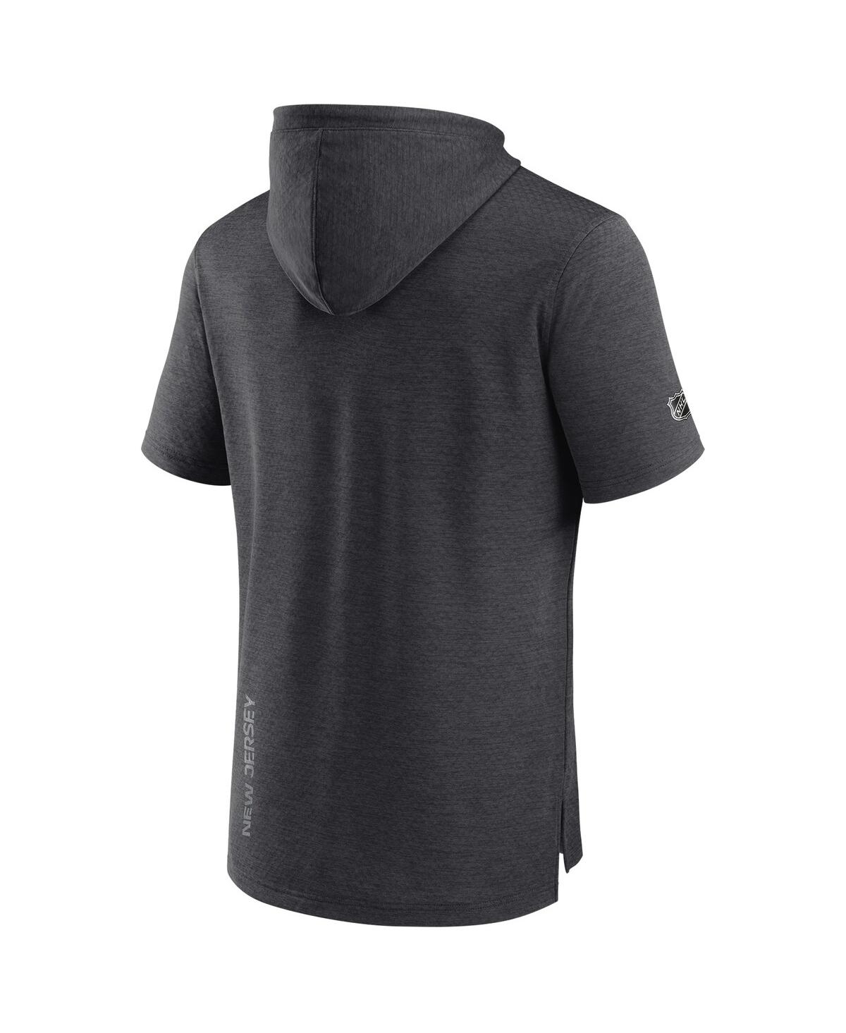 Fanatics Men's Heather Charcoal New Jersey Devils Authentic Pro Pullover Hoodie In Black