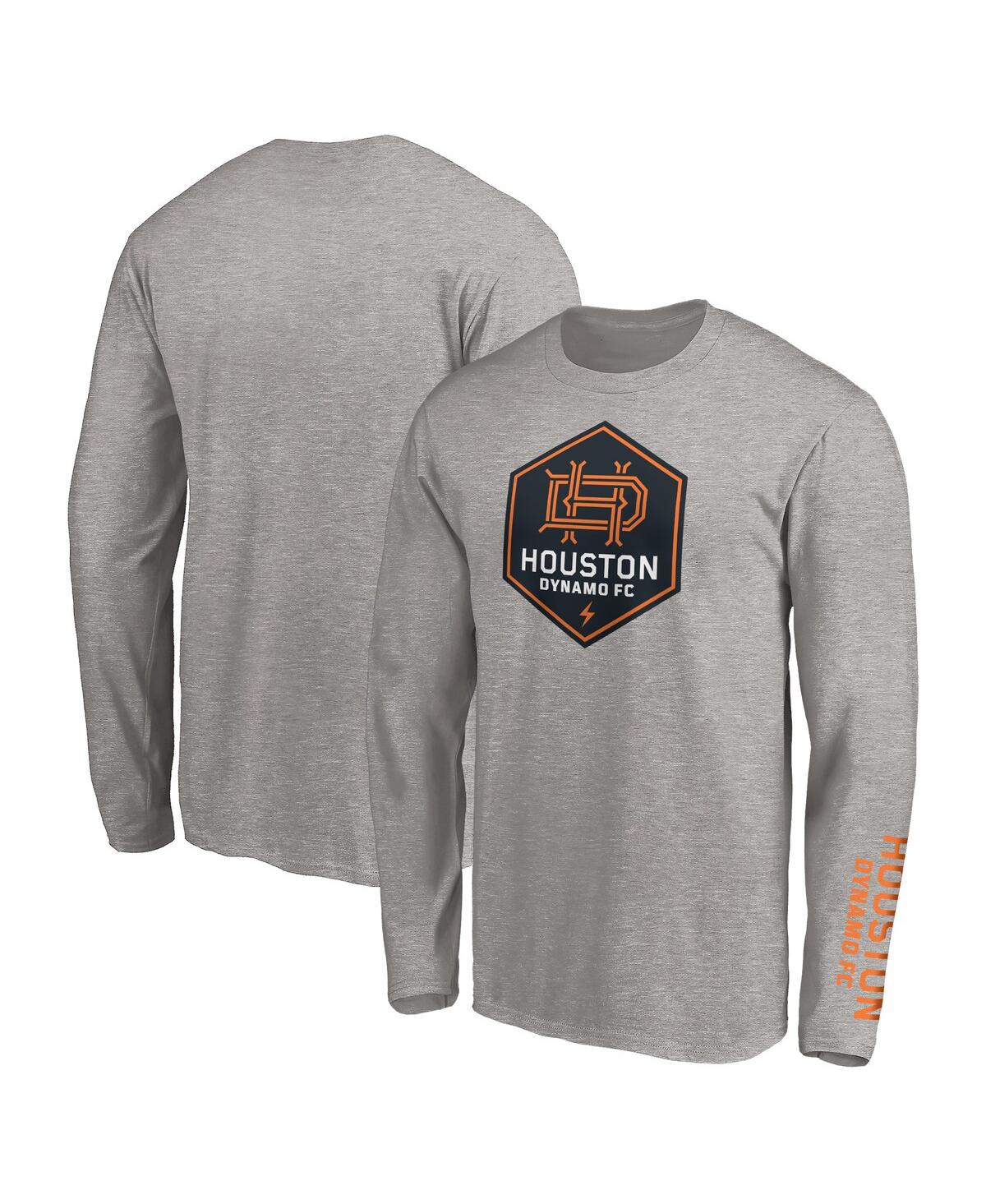 Fanatics Men's Heather Gray Houston Dynamo Long Sleeve T-shirt In Gray