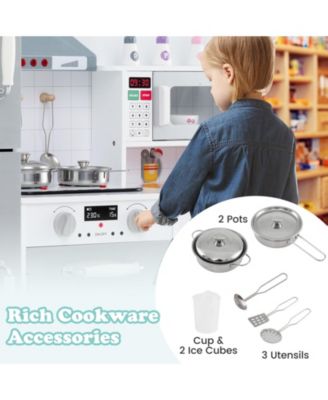 Kids Kitchen Playset 3-in-1 with Refrigerator and Washing Machine