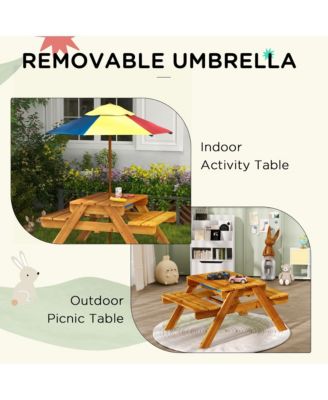 3 in 1 Kids and Water Activity Table W/ Foldable Umbrella