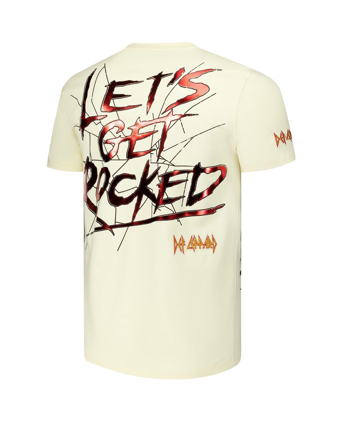 Freeze Max Men's Cream Def Leppard Let's Get Rocked T-shirt In White