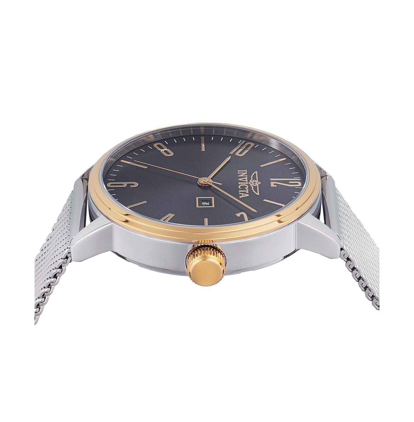 Мужские часы Invicta 48938 Specialty Quartz 3 Hand Charcoal Dial, цвет: Серебряный — фото 2