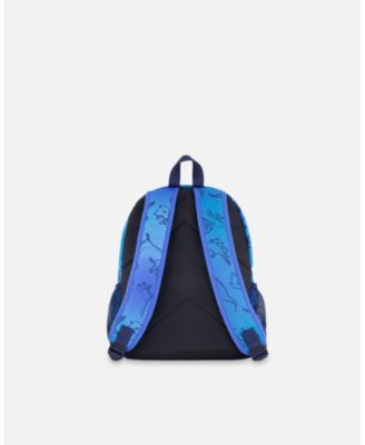 Boy Little Kids Backpack Blue Gradient Dinosaur Print - Toddler|Child