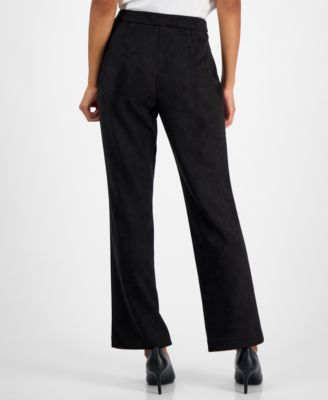 Women's High-Rise Seamed Straight-Leg Pants 