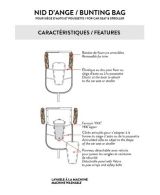 Baby Girl Bunting Bag Designed for Car Seat and Stroller Purple Gray - Baby