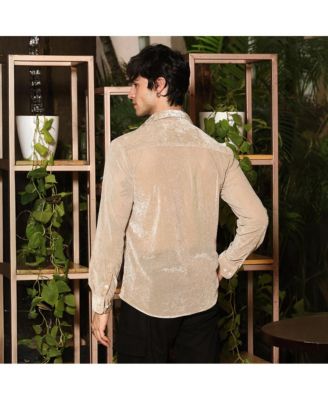 Men's Solid Velvet Shirt
