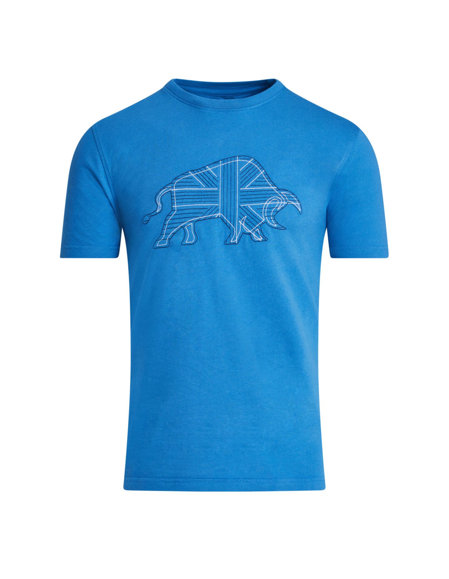 Мужская футболка Raging Bull Stitch Embroidery Bull, цвет: Бирюзовый — фото 3