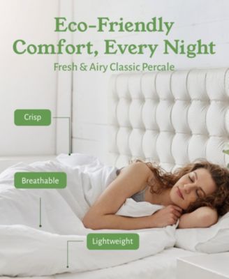 Sheets Set, Authentic 100% Organic Cotton Percale, Bed Sheet