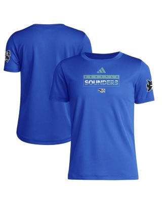 adidas - Big Boys and Girls Blue Seattle Sounders FC 2025 Archive Collection Jersey Hook T-Shirt