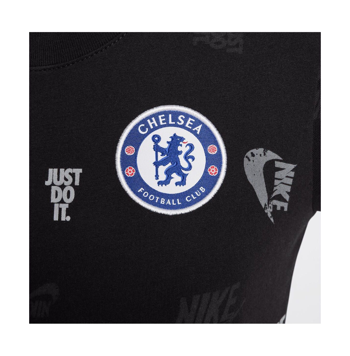 Детская футболка Nike Black Chelsea Just Do It Crest — фото 3