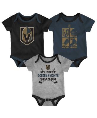 Outerstuff - Baby Boys and Girls 3-Piece Vegas Golden Knights Legend Bodysuit Set