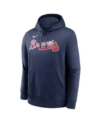 Men's Ronald Acu&ntilde;a Jr. Navy Atlanta Braves Player Name Number Club Fleece Pullover Hoodie