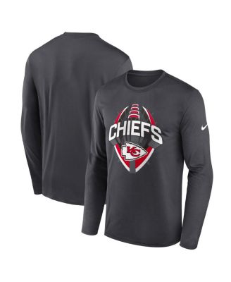 Nike - Men's Anthracite Kansas City Chiefs Primetime Legend Icon Performance Long Sleeve T-Shirt
