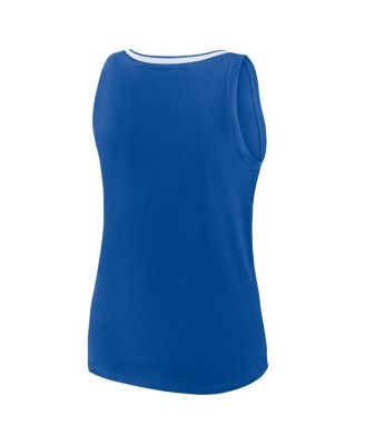 Women's Royal New York Giants Stellar Win V-Neck Tank Top