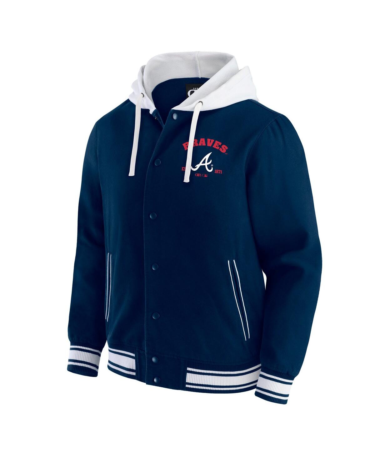 Fanatics Darius Rucker Collection By  Men's Navy Atlanta Braves Full-snap Hooded Jacket In Blue