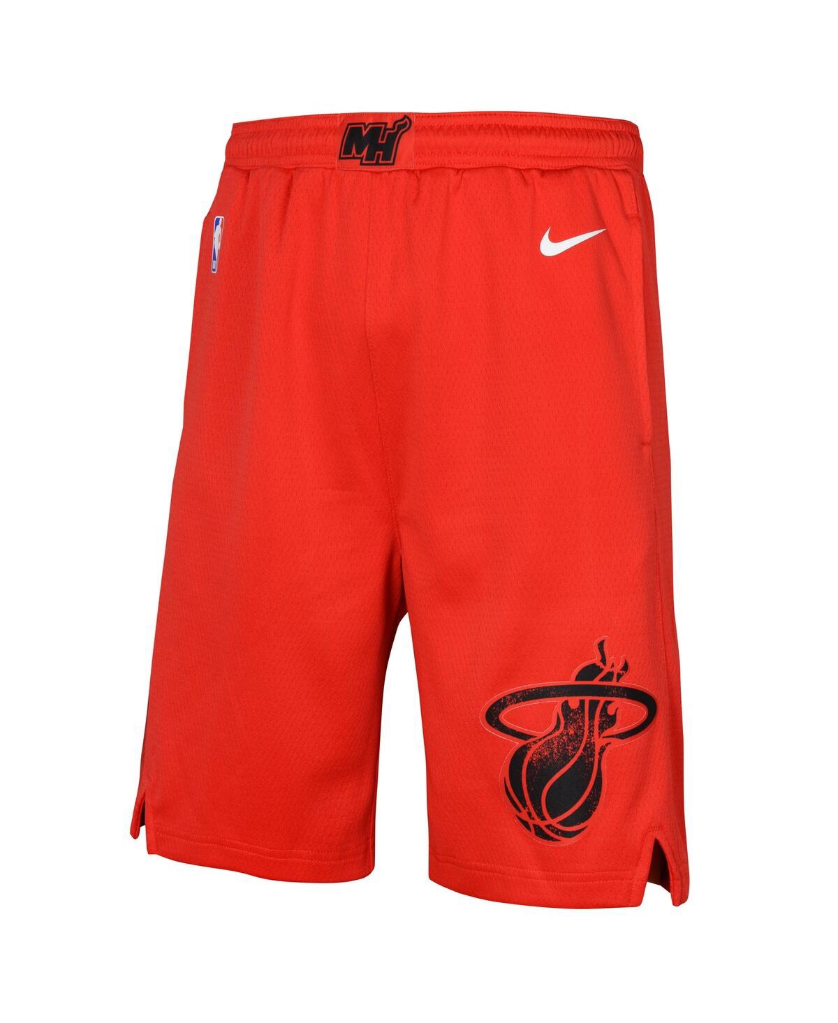 Nike Big Boys And Girls Red Miami Heat 2024/25 City Edition Swingman Performance Shorts In Red