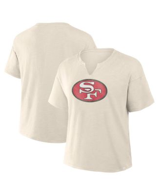 Fanatics - Women's Cream San Francisco 49ers Trick Play Slub Boxy T-Shirt