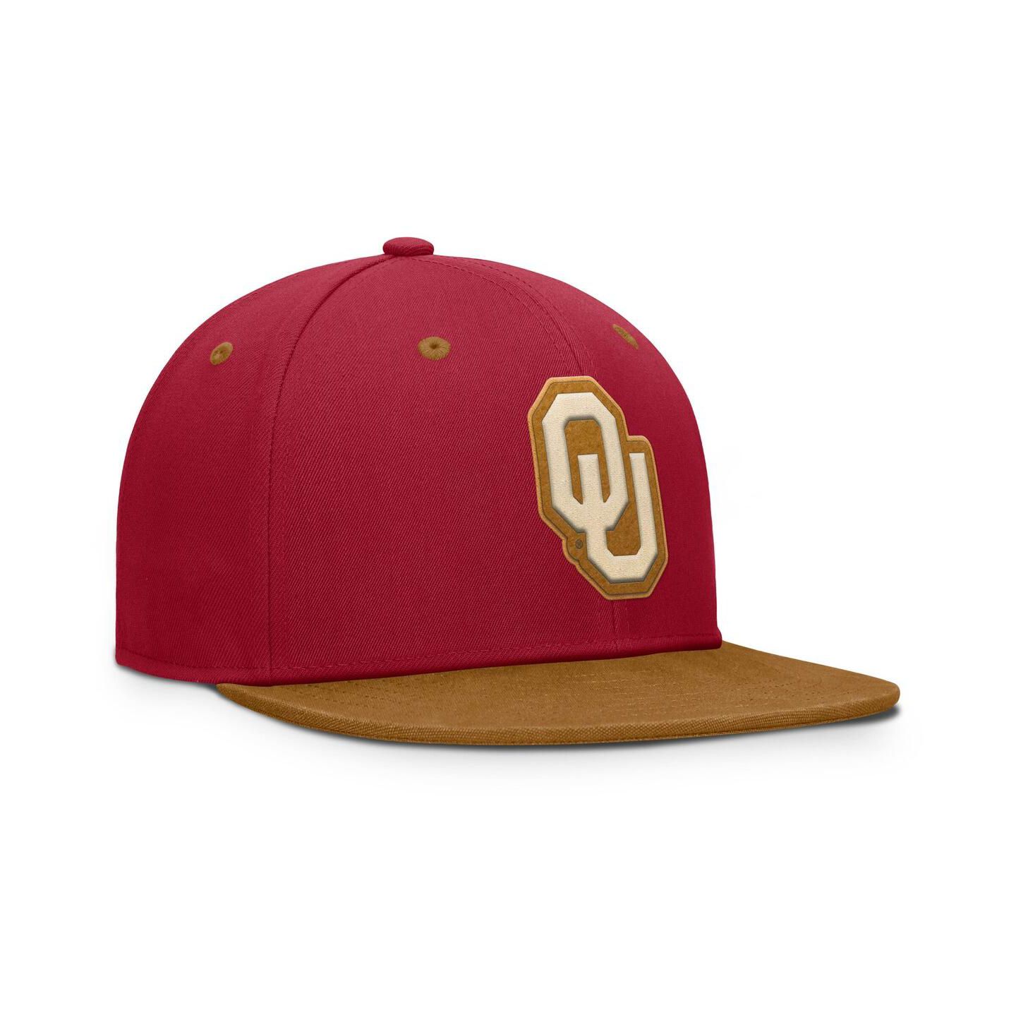 Мужская кепка Fanatics Crimson/Brown Oklahoma Sooners NoBo Fitted Hat — фото 3
