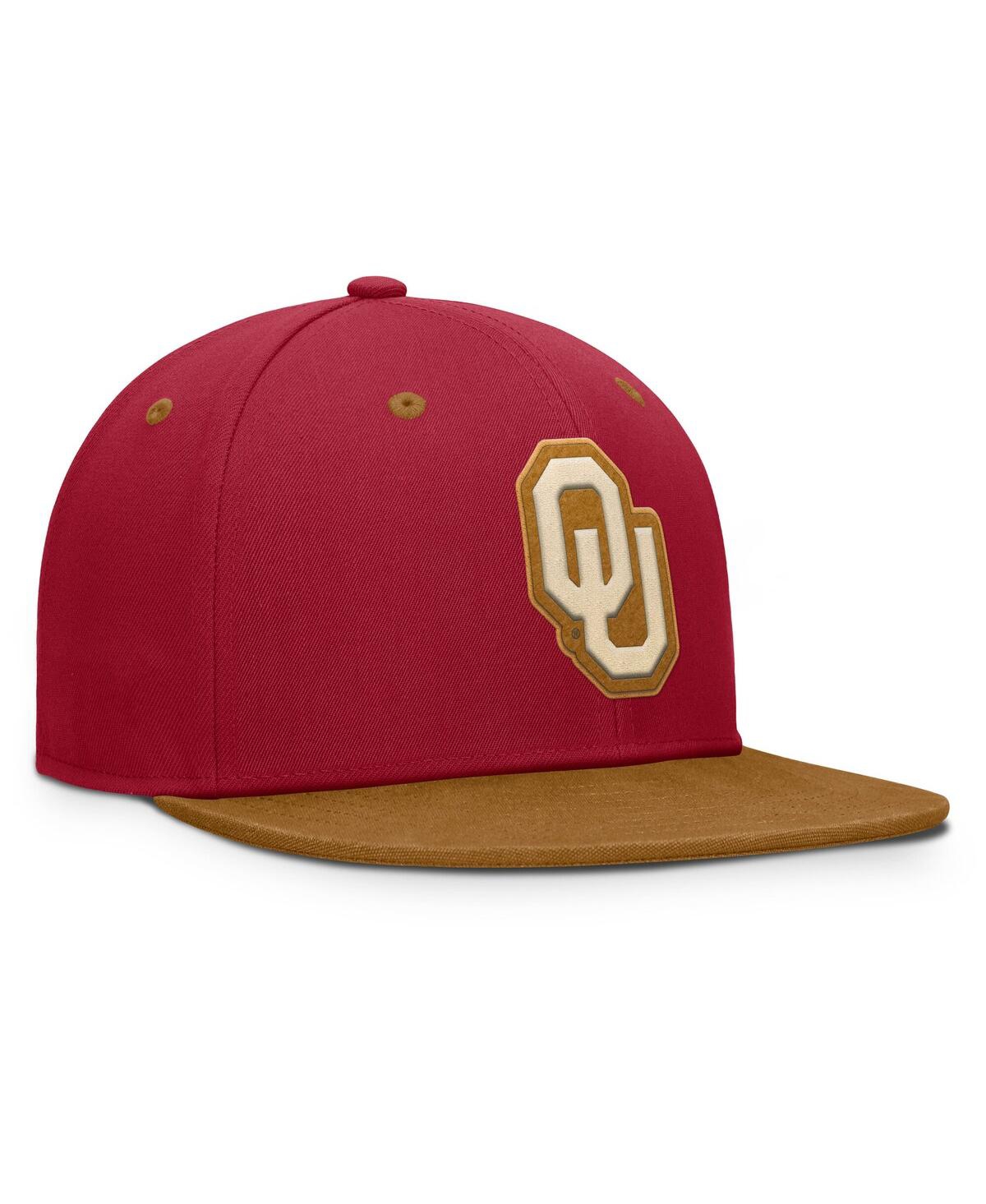 Fanatics Men's Crimson/brown Oklahoma Sooners Nobo Fitted Hat