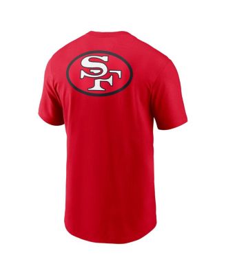 Men's Scarlet San Francisco 49ers Rewind Front and Back Hit Essential T-Shirt