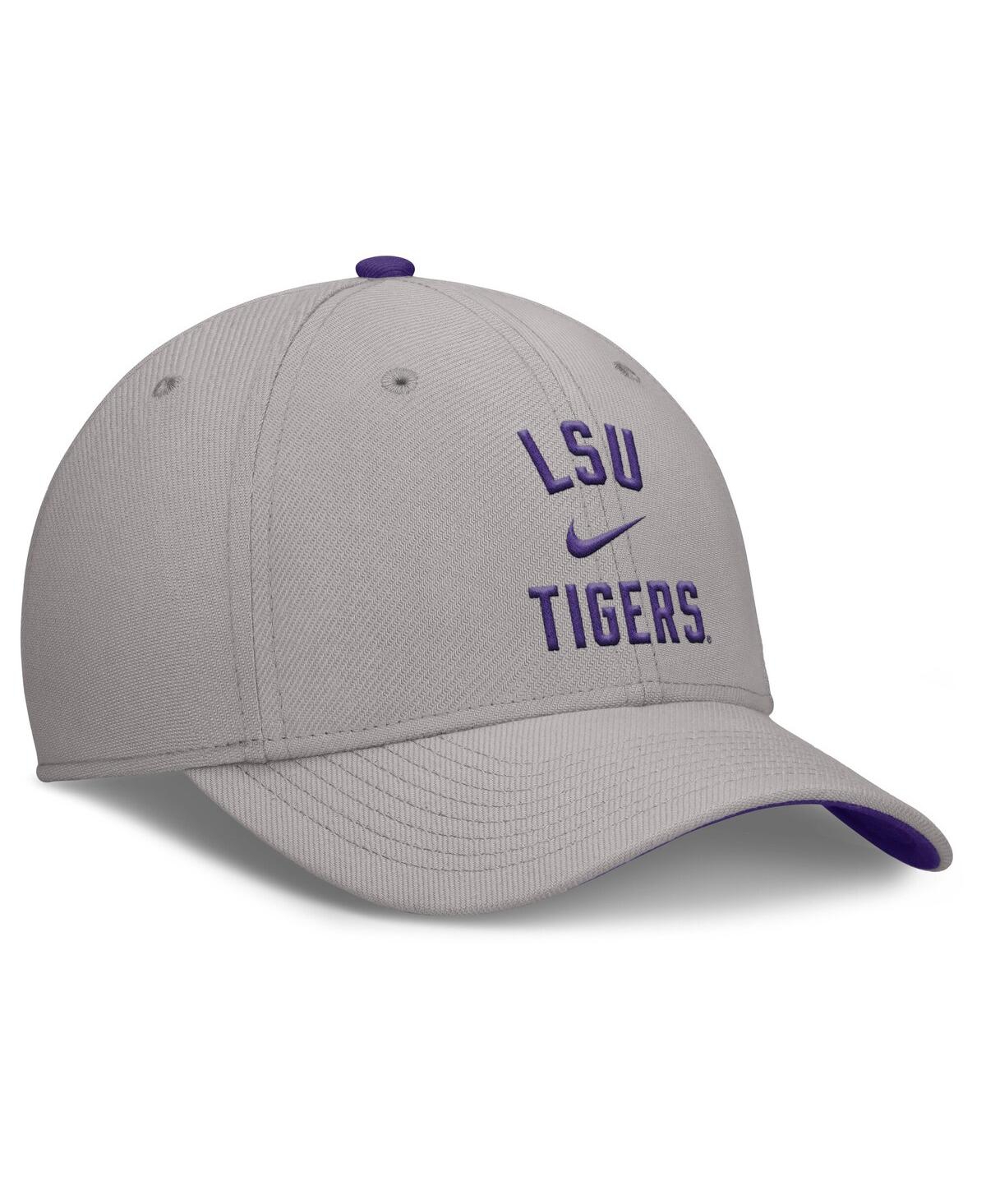 Nike Men's Gray Lsu Tigers Rise Prep Performance Flex Hat In Gray