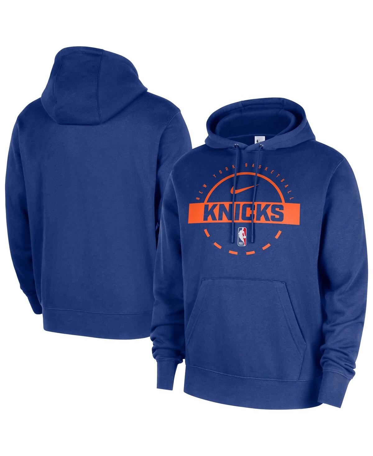 Nike Men's Blue New York Knicks 2025/26 Authentic Practice Club Pullover Hoodie In Blue