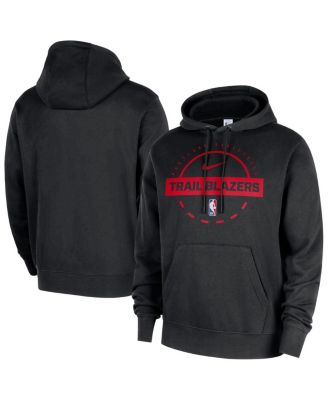 Nike - Men's Black Portland Trail Blazers 2025/26 Authentic Practice Club Pullover Hoodie