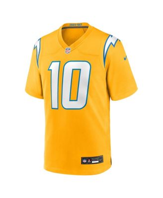 Men's Justin Herbert Gold Los Angeles Chargers Alternate Charger Power Game Player Jersey