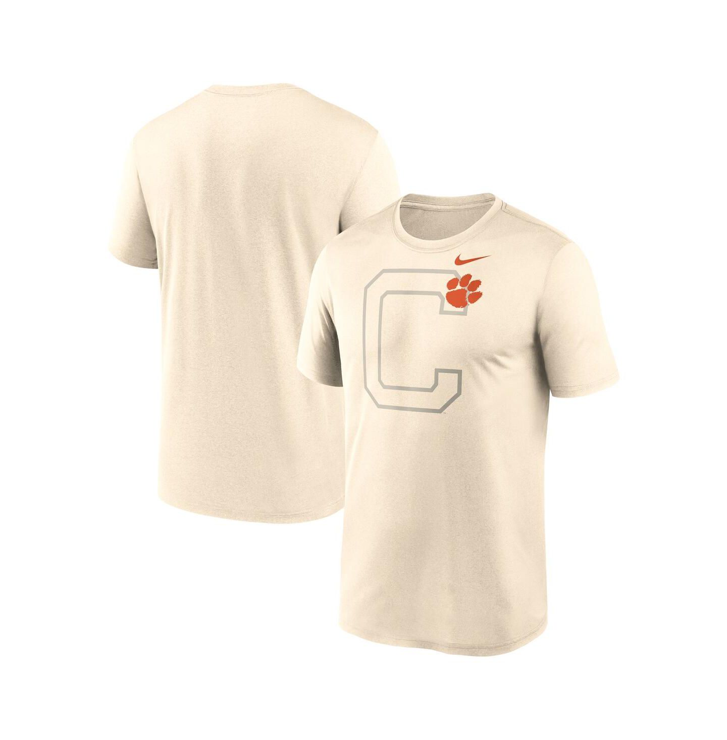 Мужская футболка Nike Natural Clemson Tigers Campus Shadow Legend Performance — фото 1