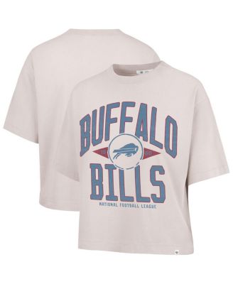 '47 Brand - Women's Natural Buffalo Bills Cropped Windthrow Ravine T-Shirt
