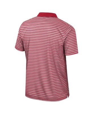 Men's Crimson Washington State Cougars Striped Polo Shirt