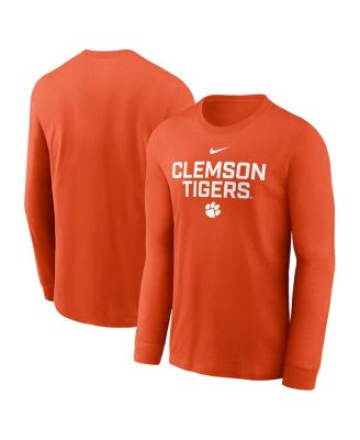 Nike - Men's Orange Clemson Tigers 2025 Sideline Performance Long Sleeve T-Shirt