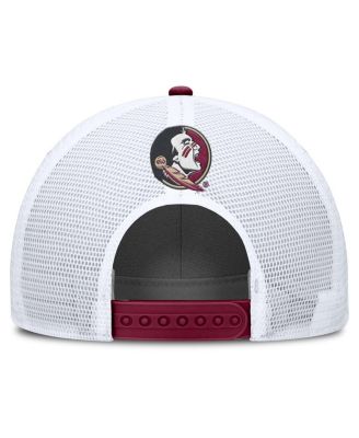 Men's Garnet/White Florida State Seminoles 2025 On-Field Rise Patch Trucker Adjustable Hat