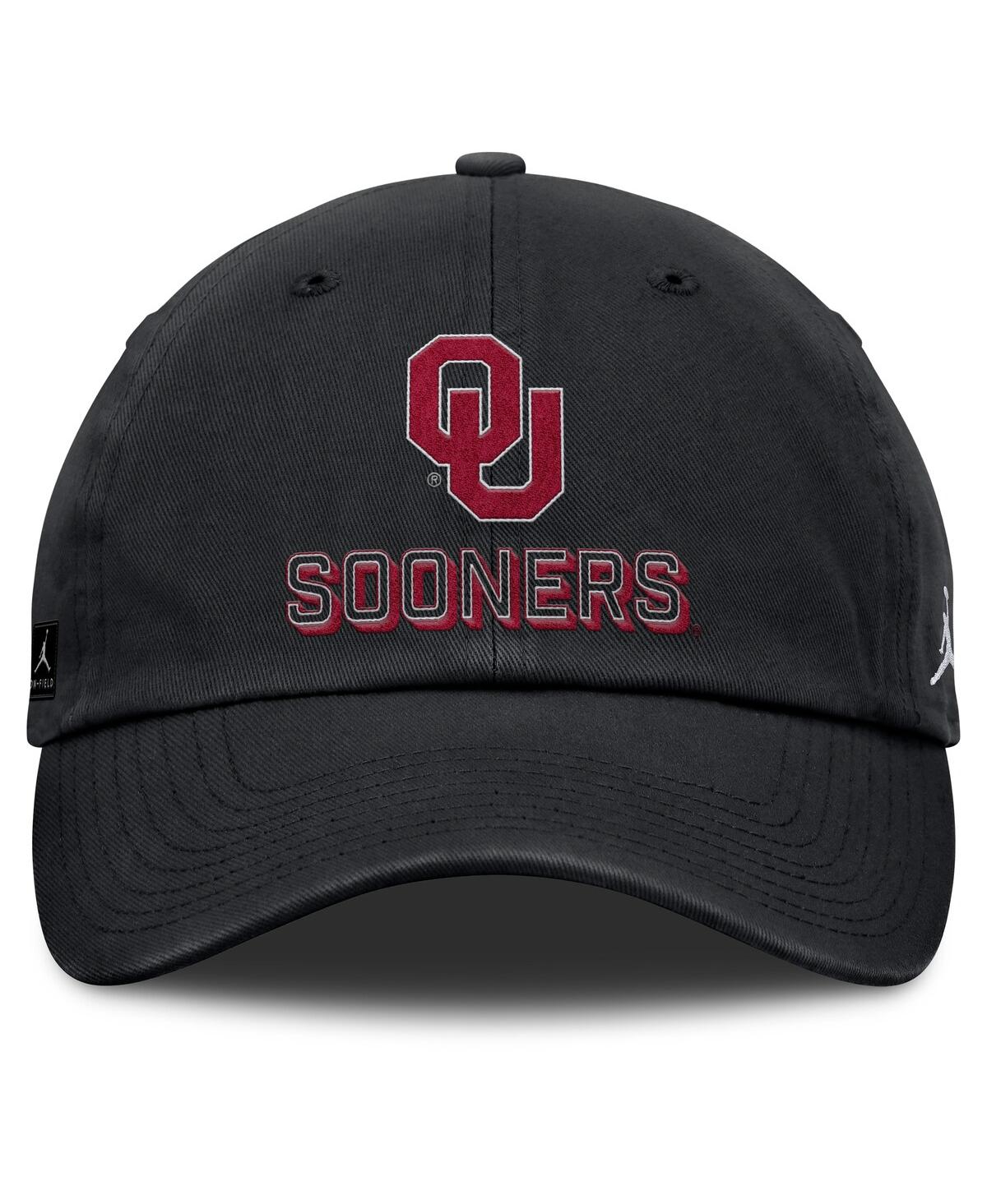 Jordan Men's Black Oklahoma Sooners 2025 On-field Club Adjustable Hat In Black