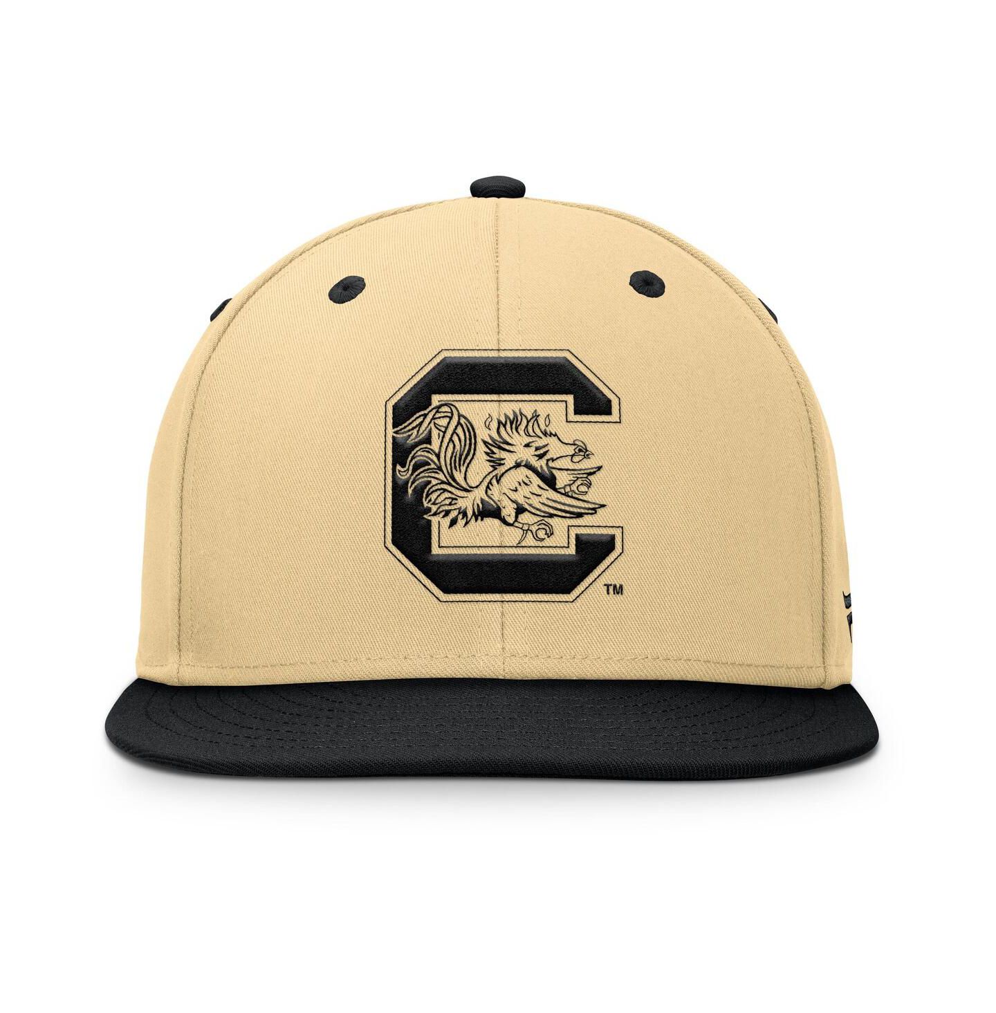 Мужская кепка Fanatics Khaki/Black South Carolina Gamecocks Balance Fitted Hat — фото 2