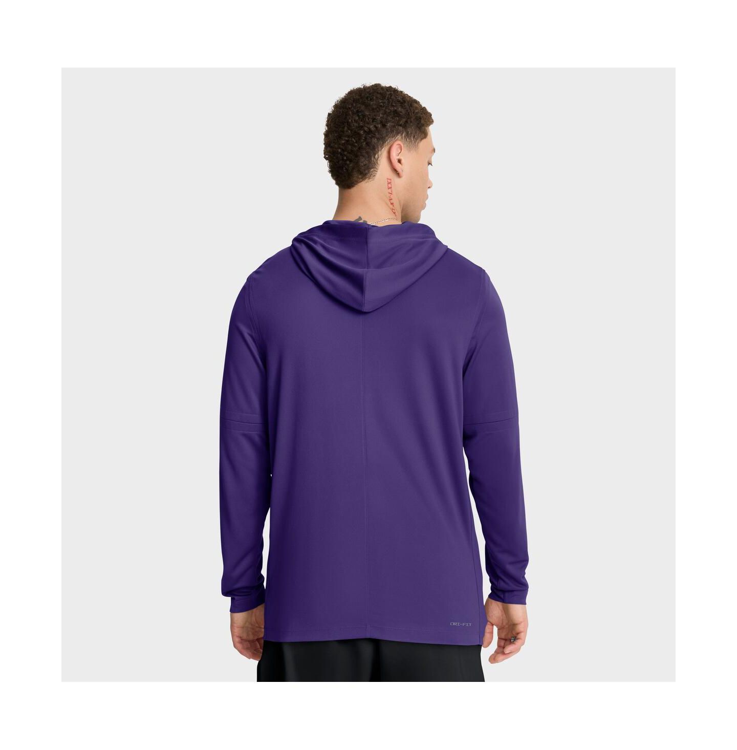Мужское худи Nike Purple LSU Tigers 2025 Sideline Performance Long Sleeve T-Shirt — фото 2